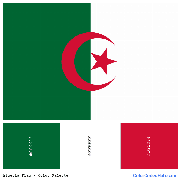 Algeria flag color palette
