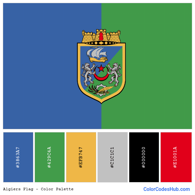 Algiers flag color palette