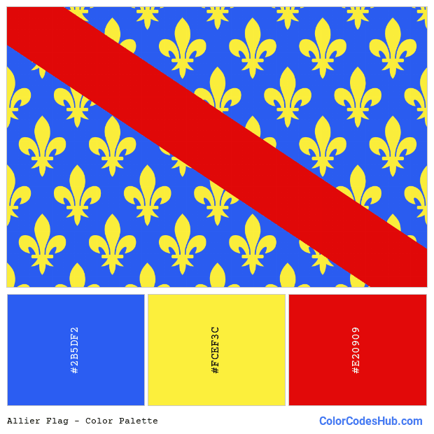 Allier flag color palette