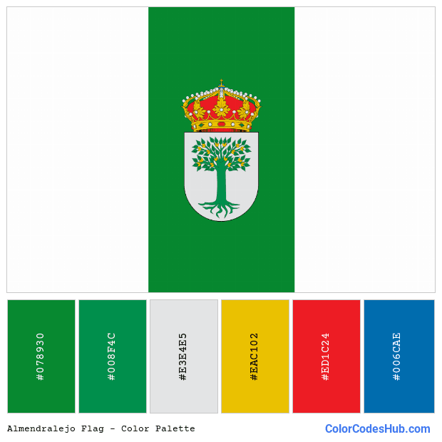 Almendralejo flag color palette