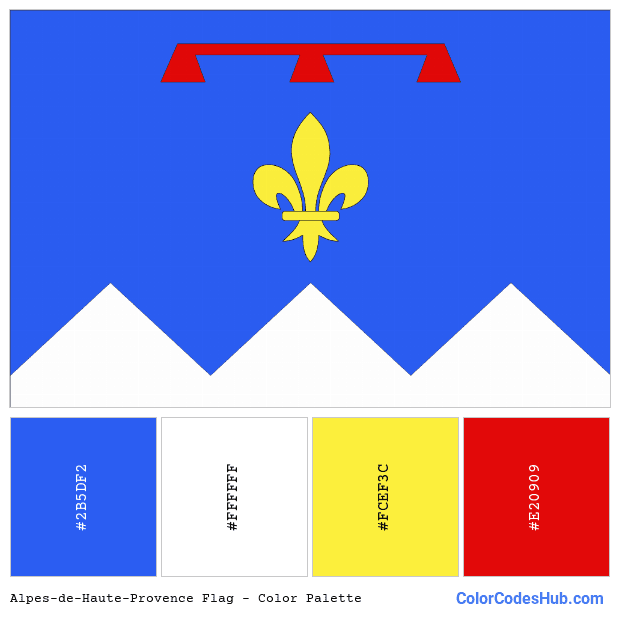 Alpes-de-Haute-Provence flag color palette