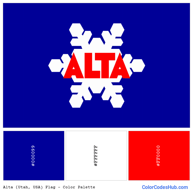 Alta (Utah, USA) flag color palette