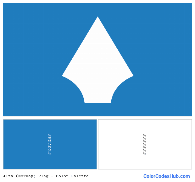 Alta (Norway) flag color palette