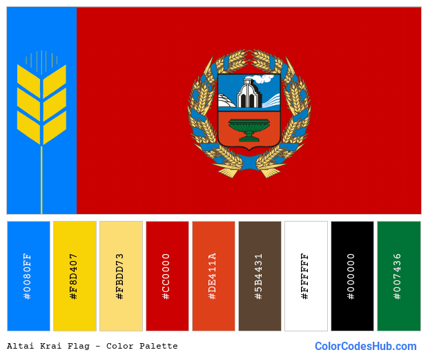 Altai Krai flag color palette