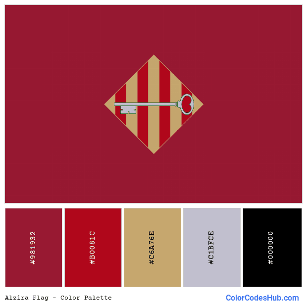 Alzira flag color palette