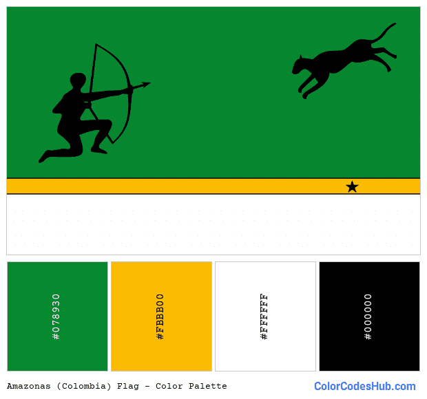 Amazonas (Colombia) flag color palette