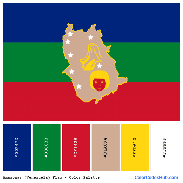 Amazonas (Venezuela) flag color palette