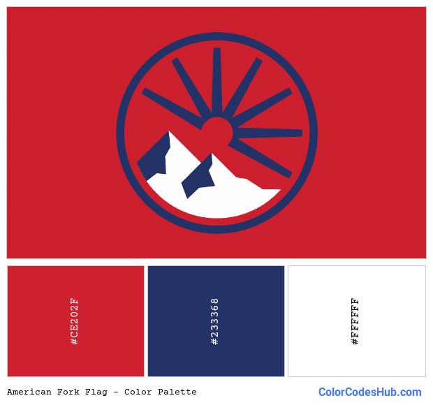 American Fork flag color palette