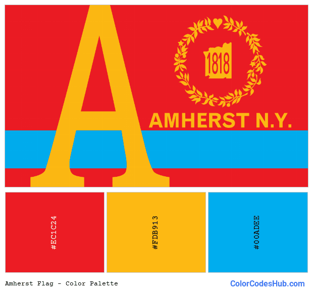 Amherst flag color palette