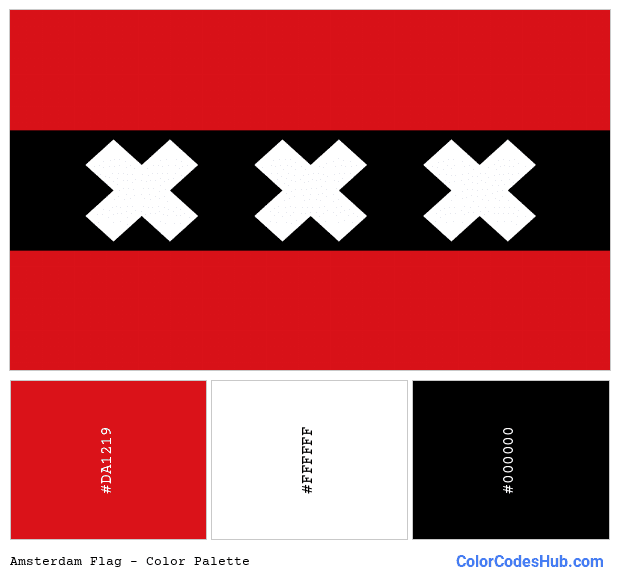 Amsterdam flag color palette