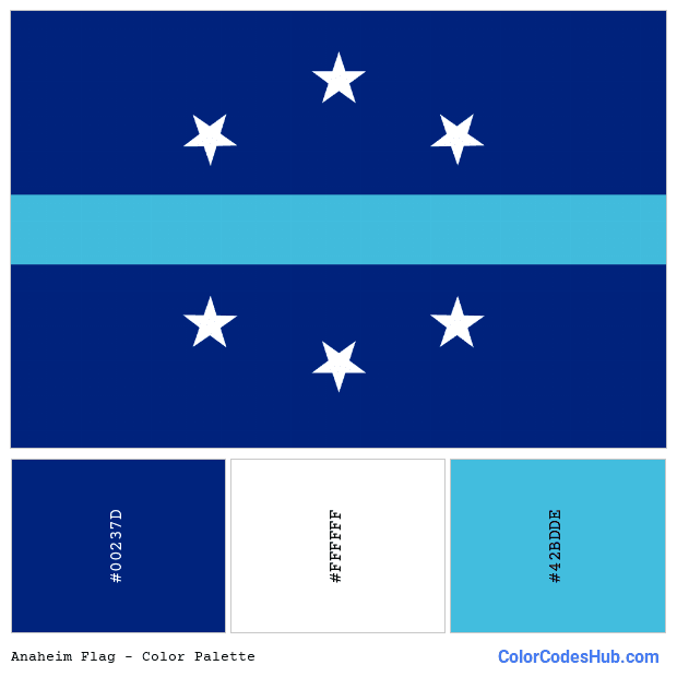 Anaheim flag color palette