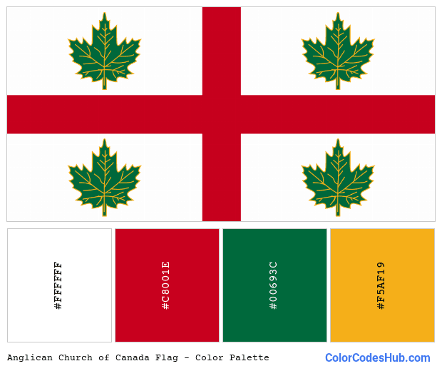 Anglican Church of Canada flag color palette