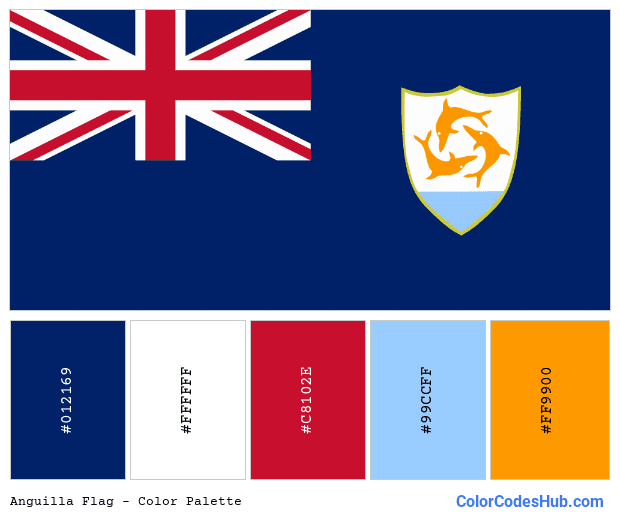 Anguilla flag color palette