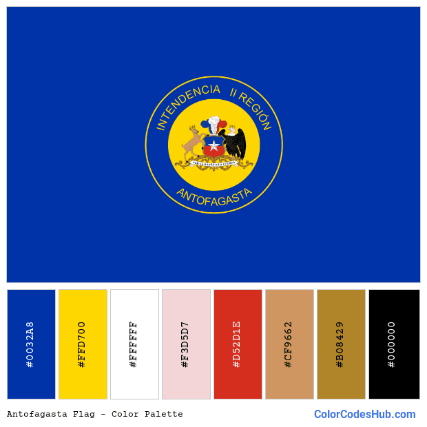 Antofagasta flag color palette