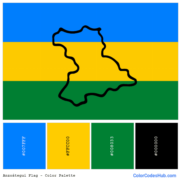 Anzoátegui flag color palette