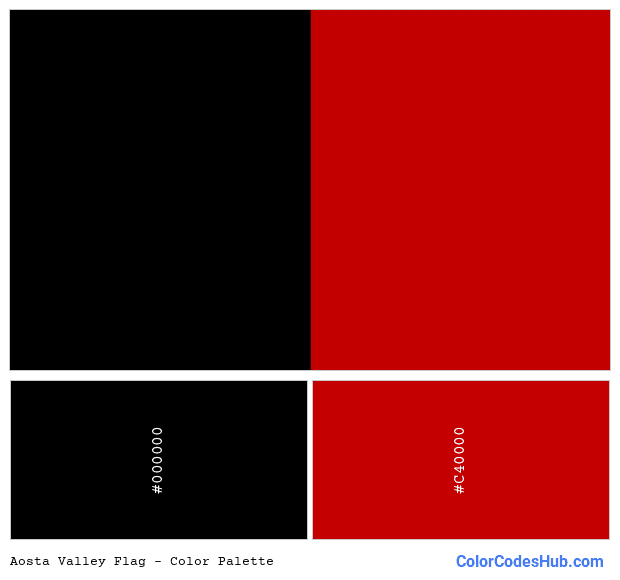 Aosta Valley flag color palette