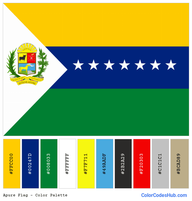 Apure flag color palette