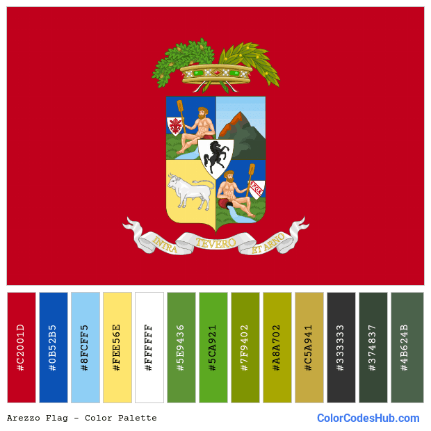 Arezzo flag color palette