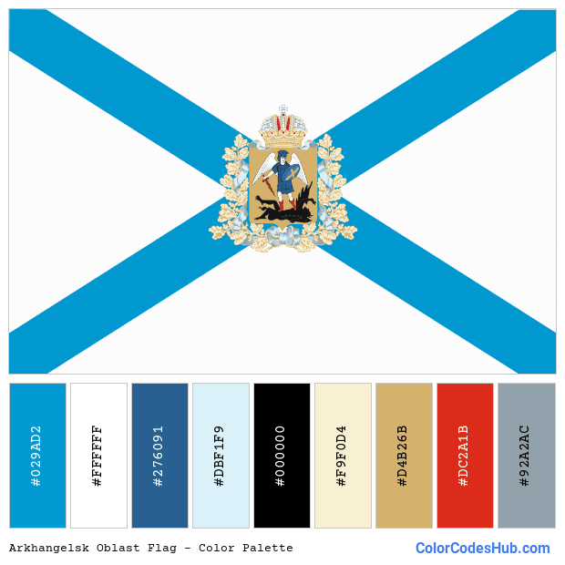 Arkhangelsk Oblast flag color palette