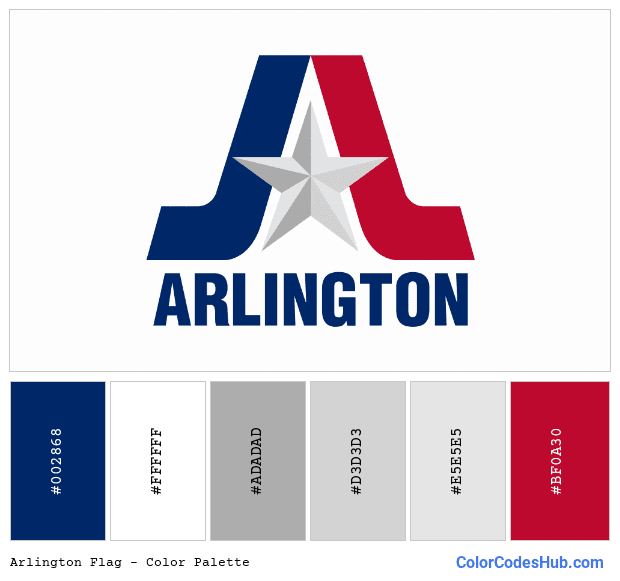 Arlington flag color palette