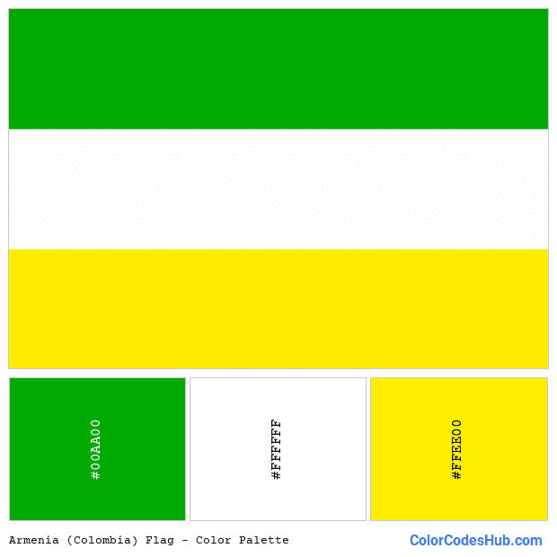 Armenia (Colombia) flag color palette