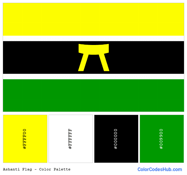 Ashanti flag color palette