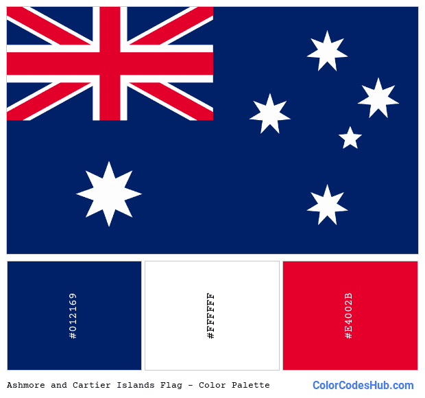 Ashmore and Cartier Islands flag color palette