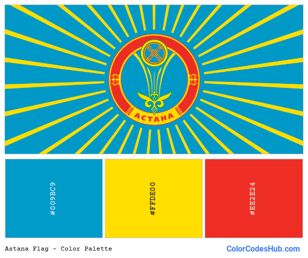 Astana flag color palette