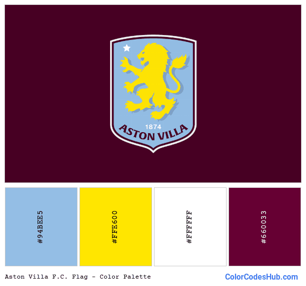 Aston Villa F.C. flag color palette