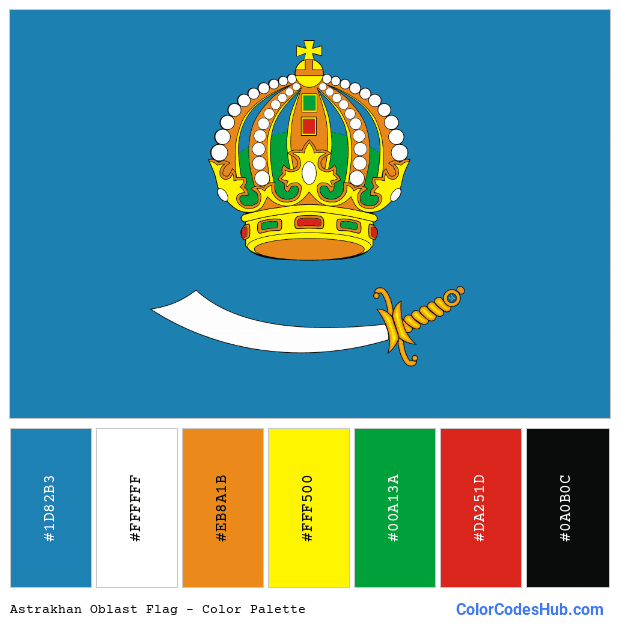 Astrakhan Oblast flag color palette