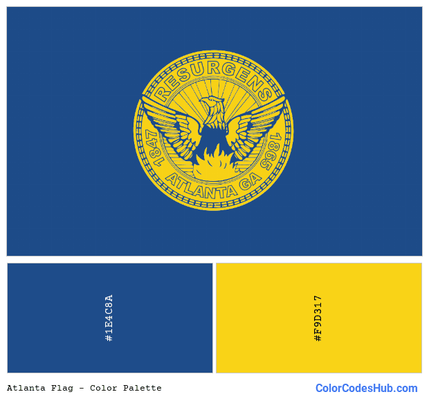 Atlanta flag color palette