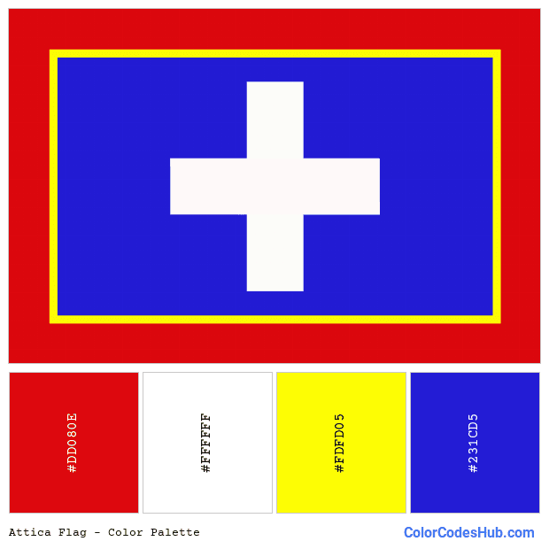 Attica flag color palette