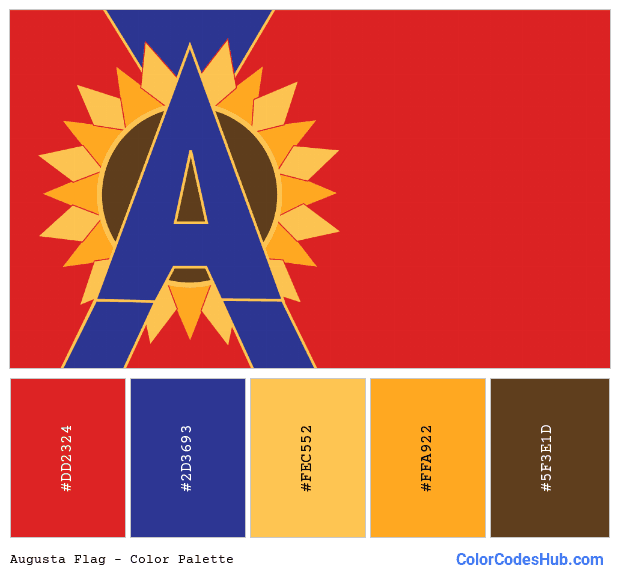 Augusta flag color palette