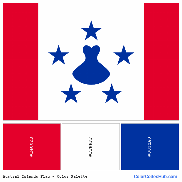 Austral Islands flag color palette