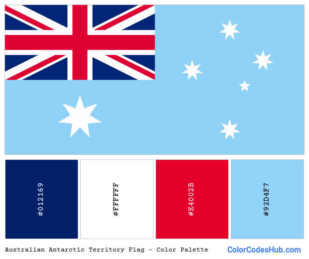 Australian Antarctic Territory flag color palette
