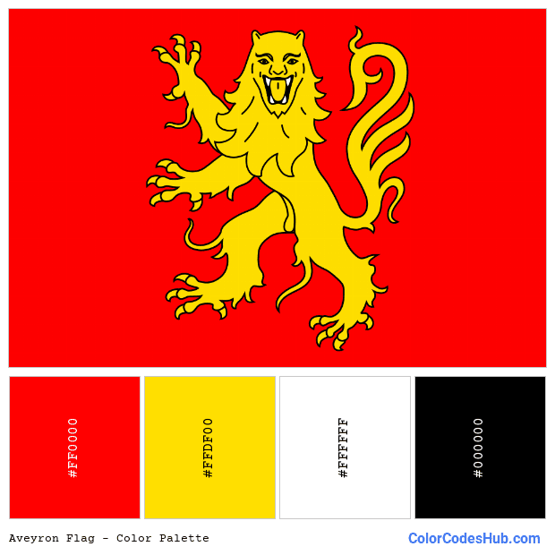 Aveyron flag color palette