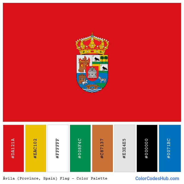 Ávila (Province, Spain) flag color palette
