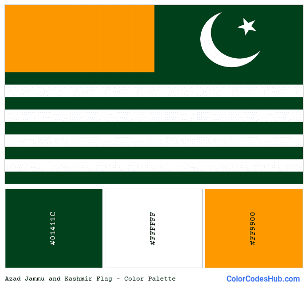Azad Jammu and Kashmir flag color palette