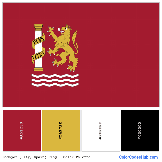 Badajoz (City, Spain) flag color palette