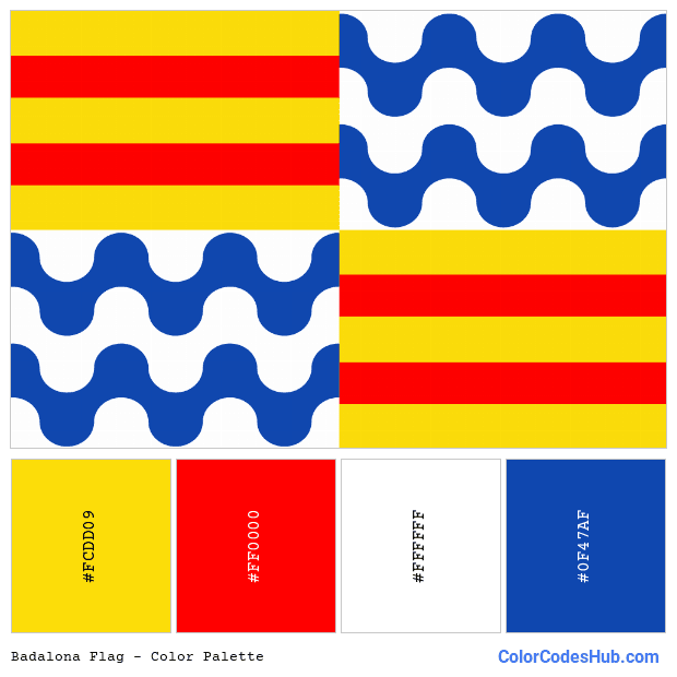 Badalona flag color palette