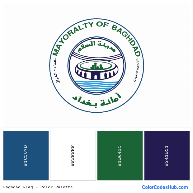 Baghdad flag color palette