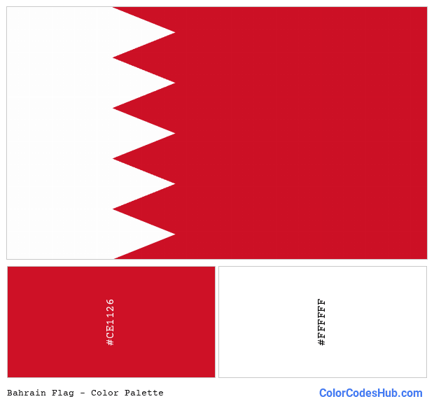 Bahrain flag color palette
