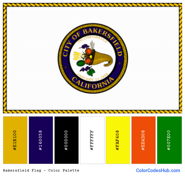 Bakersfield flag color palette