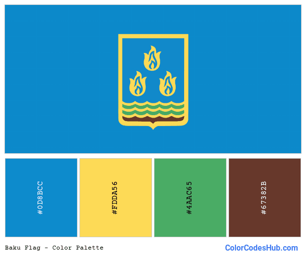 Baku flag color palette