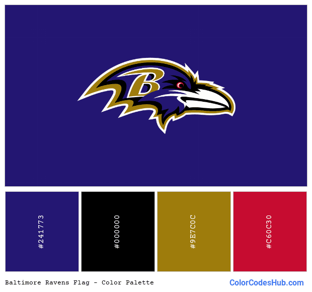 Baltimore Ravens flag color palette