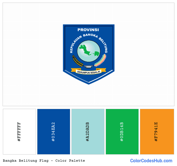Bangka Belitung flag color palette