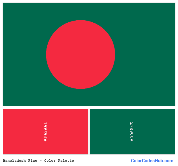 Bangladesh flag color palette