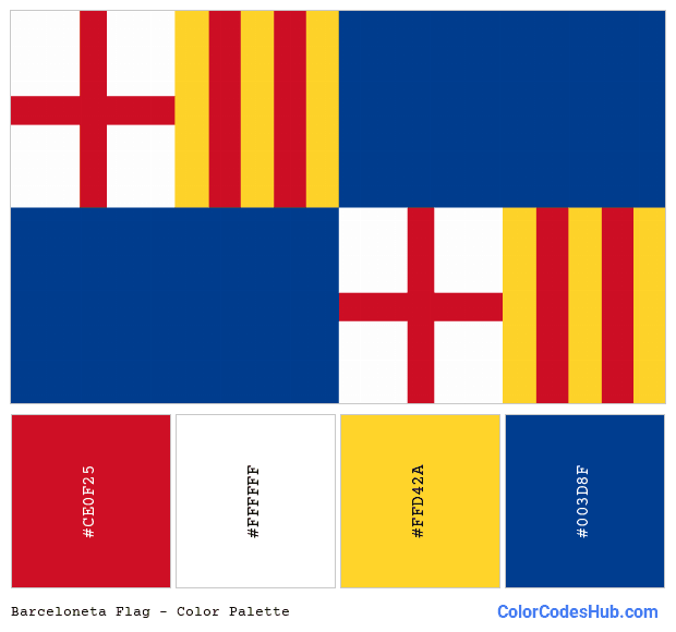 Barceloneta flag color palette