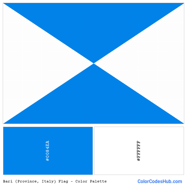 Bari (Province, Italy) flag color palette