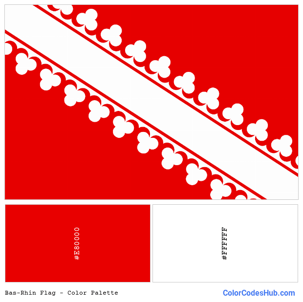 Bas-Rhin flag color palette